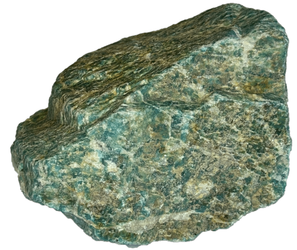 amazonite rough ard 1 - Sians Emporium rough, unpolished raw chunk of pale green amazonite crystal stone showcasing natural mineral textures