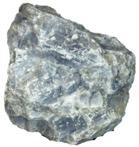 Blue calcite sians emporium Rough natural blue calcite crystal specimen showing soft sky blue colouration and raw crystalline texture