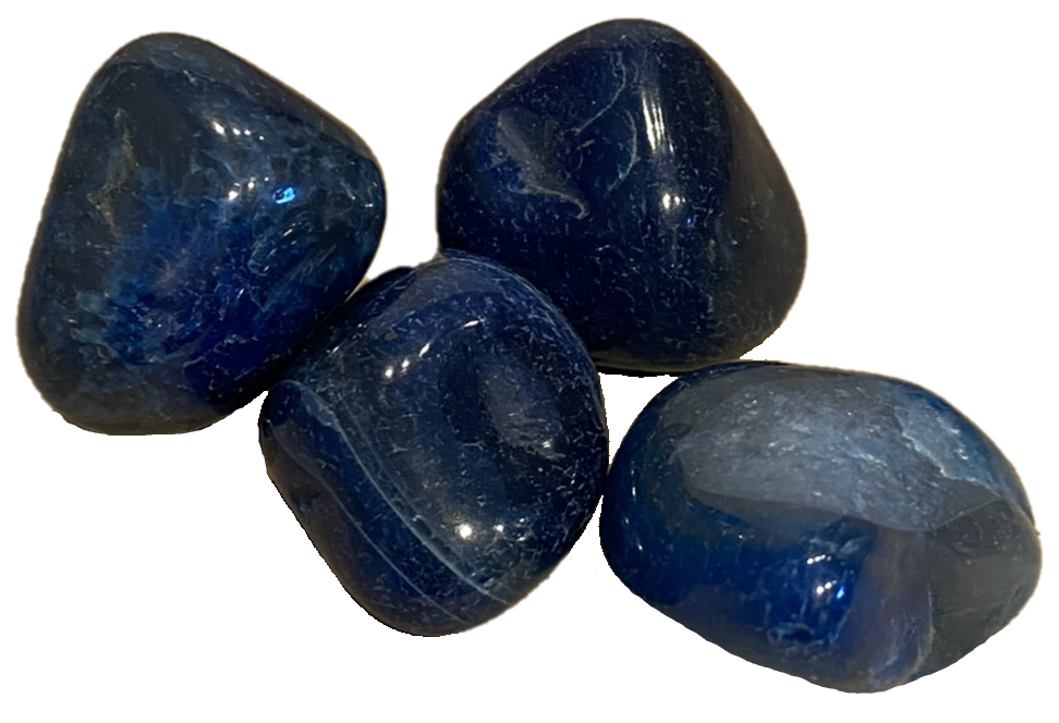 small blue group of agate tumble stone - Sians Emporium small blue group of agate tumble stone