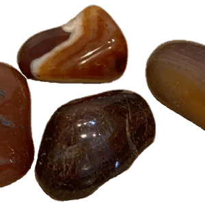 group of small brown agate tumble stone