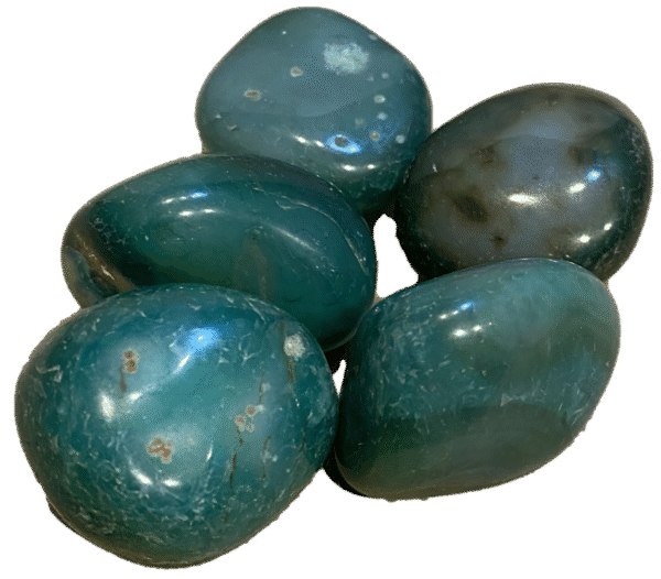 small green group agate tumble stones