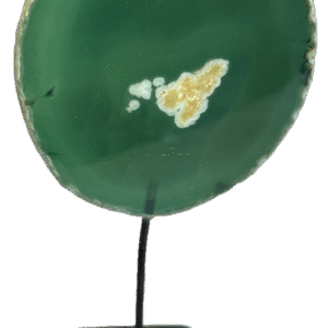 green agate slice on a stand 4