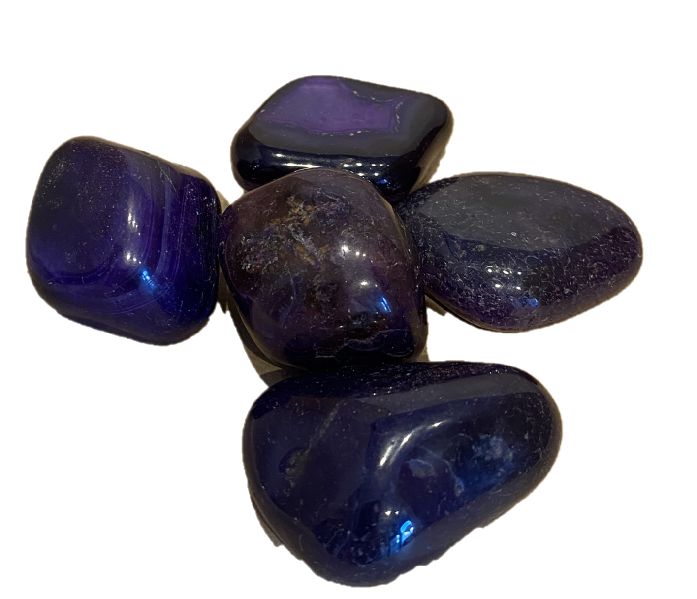 small purple agate group tumble stone - Sians Emporium small purple agate group tumble stone