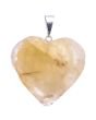 Golden Quartz Heart Pendant