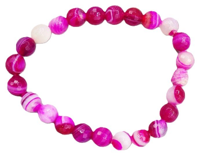 pink banded agate bracelet - Sians Emporium pink banded agate bracelet