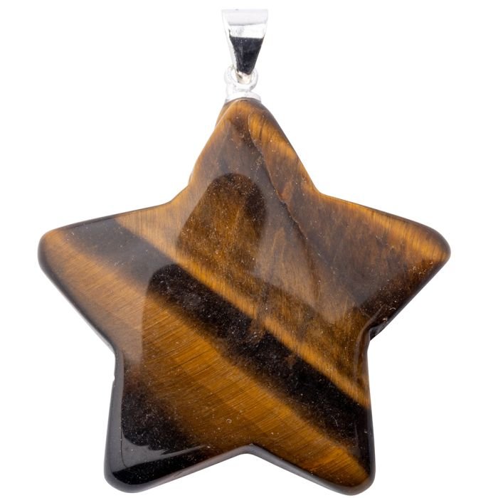 tigers eye star pendant - Sians Emporium tigers eye star pendant