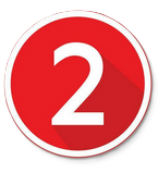 Red circular badge with a white number 2, likely a step or step indicator