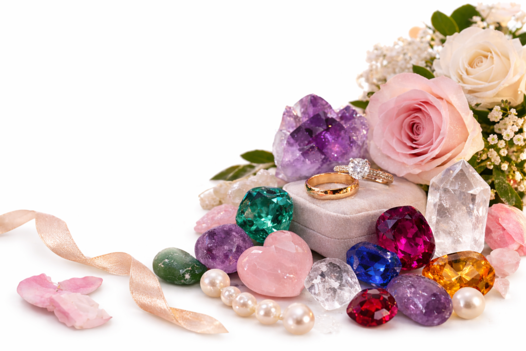 Crystals for aniversaries white