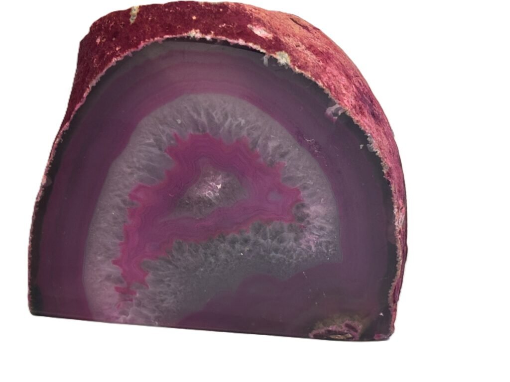 pink agate 4.3 - Sians Emporium Pink Agate Half Geode 4.3