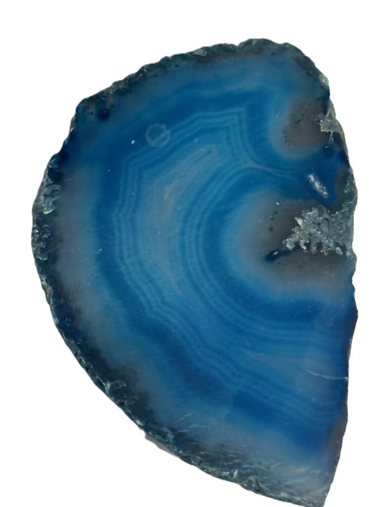 Blue Agate Half Geode 7.6