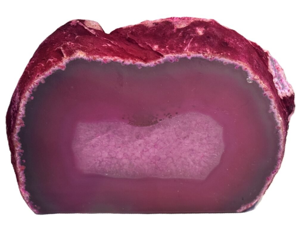 pink agate 5.1 - Sians Emporium Pink Agate Half Geode 5.1