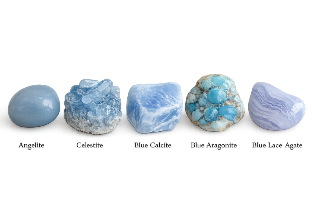 5 Blue stones - Sians Emporium 5 Blue crystals