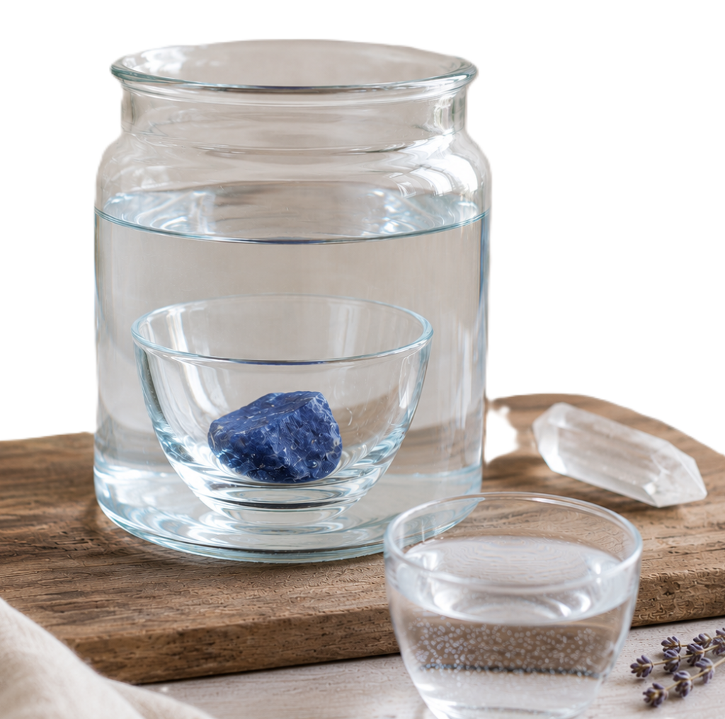 Crystal Elixirs in jar using the indirect method