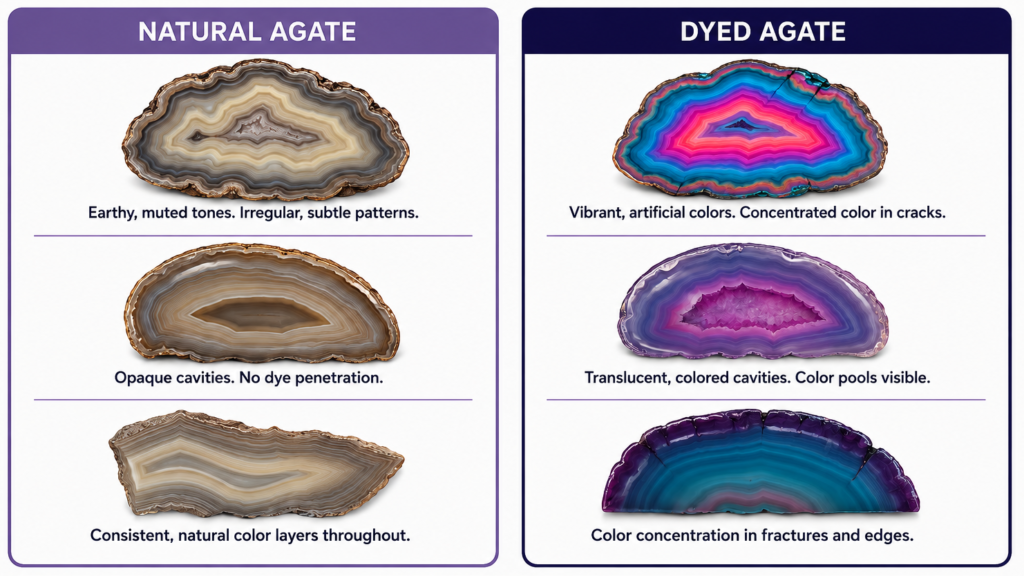 Agate v Dyed Agate - Sians Emporium Agate v Dyed Agate
