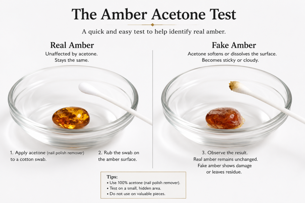 Amber Acetone test - Sians Emporium Amber Acetone test