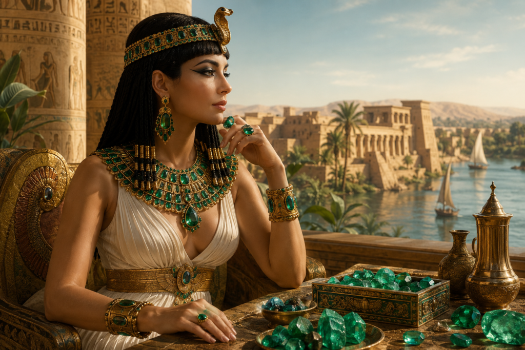 Cleopatra queen by the Nile river with her emeralds - Sians Emporium Cleopatra queen by the Nile river with her emeralds