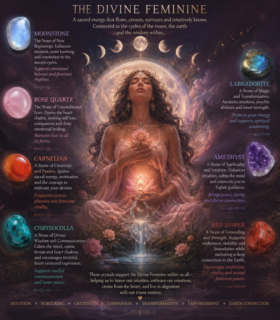 Devine feminine crystals