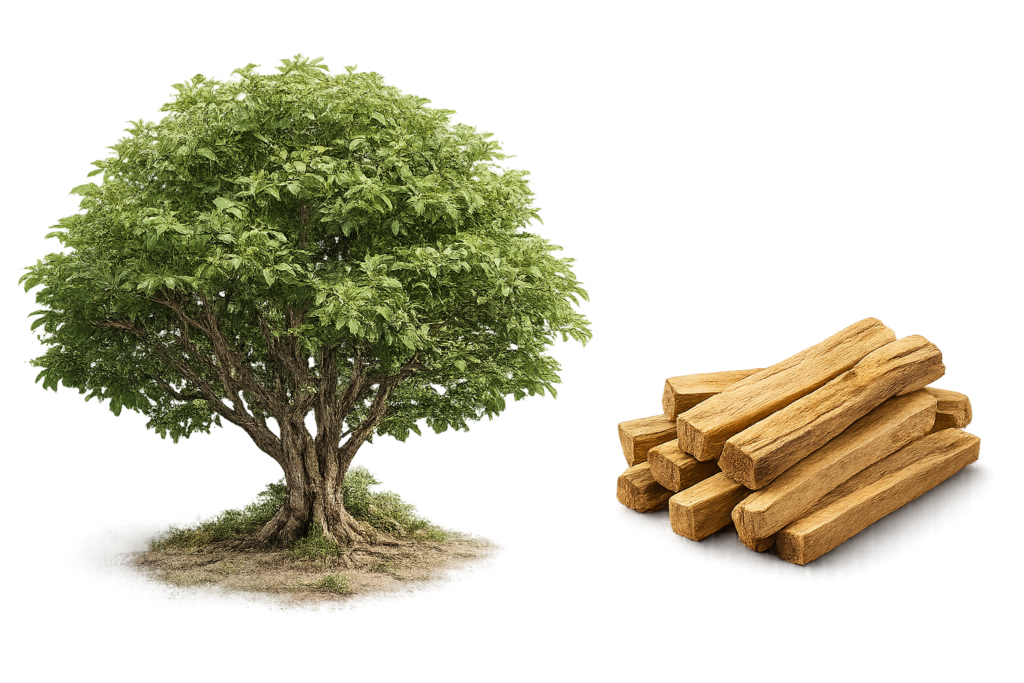 Palo santo tree and sticks