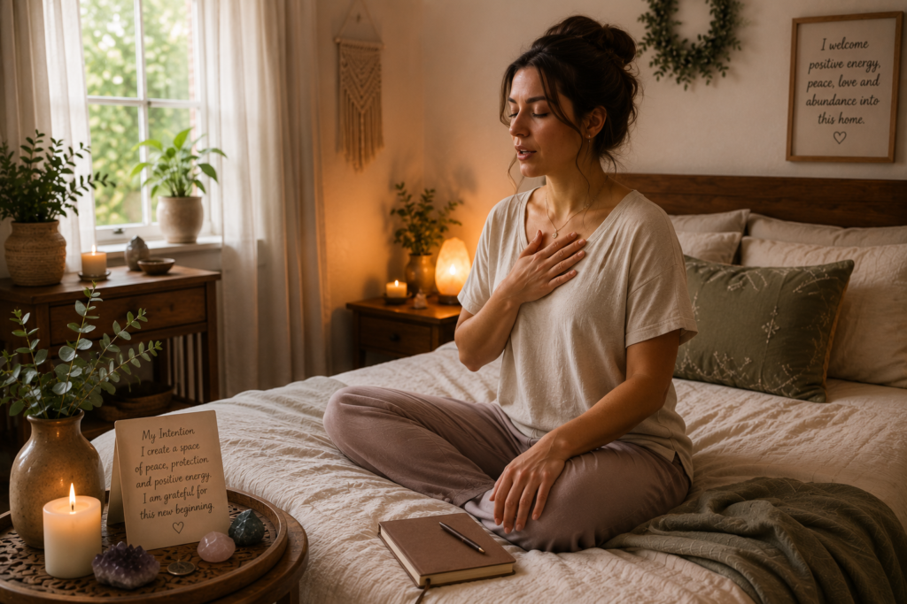 Person setting an intention