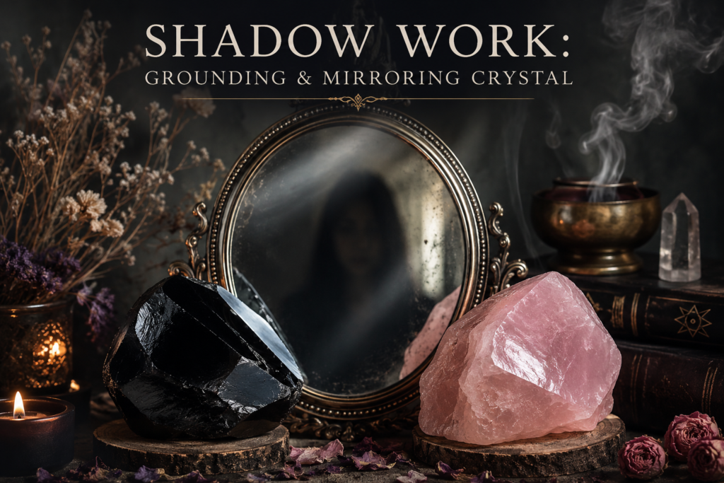 shadow work grounding and mirroring crystals