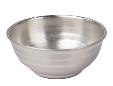 Polished silver scrying bowl used for water divination, meditation, intuitive development and spiritual rituals.